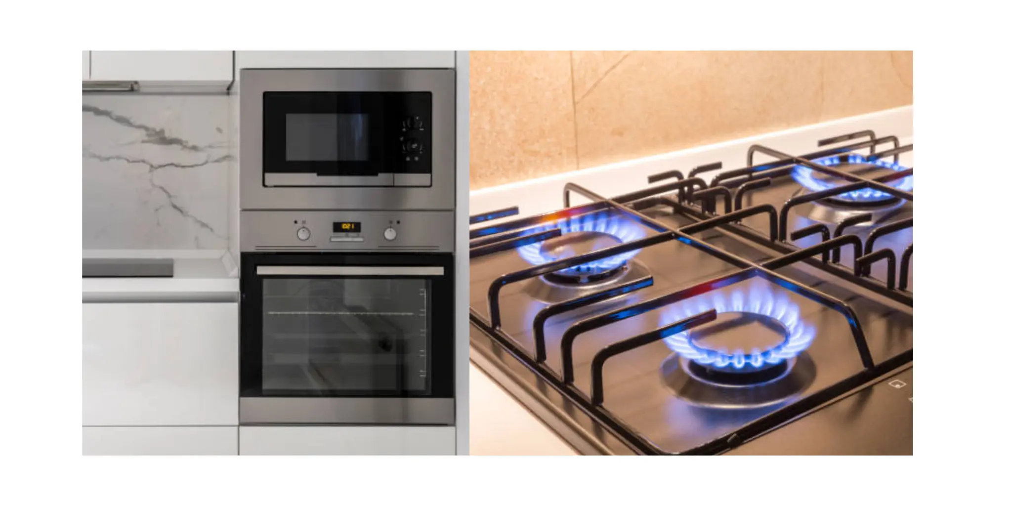 Built-in Wall Oven with Microwave and Separate Cooktop